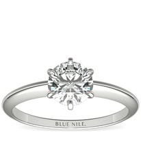Classic Six-Prong Solitaire Engagement Ring in Platinum
